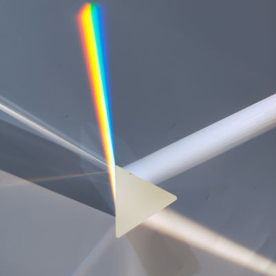 Caf2 prisma de vidro ótico equilateral Crystal Lenses For Sensor Measurement